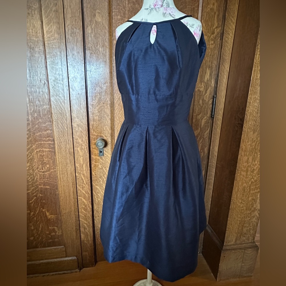 Discontinued Alfred Sung D449 Midnight Blue Cocktail Dress, Size 8